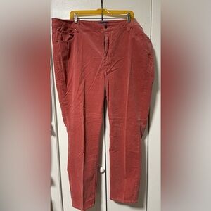 Talbots Women's Brick Red High Rise Corduroy Pants
